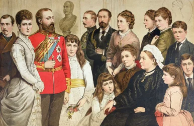 Die königliche Familie, 1880 (Farbstich)